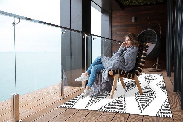 Carpet for terrace garden balcony Diamonds from strokes