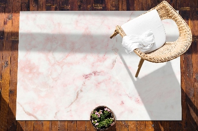 Modern terrace mat White and pink stone