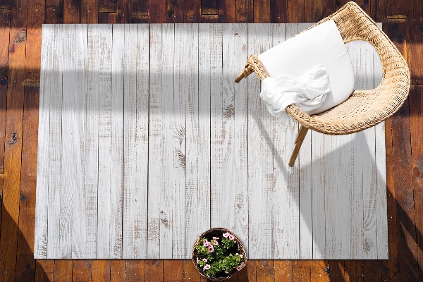 Balcony rug White boards texture