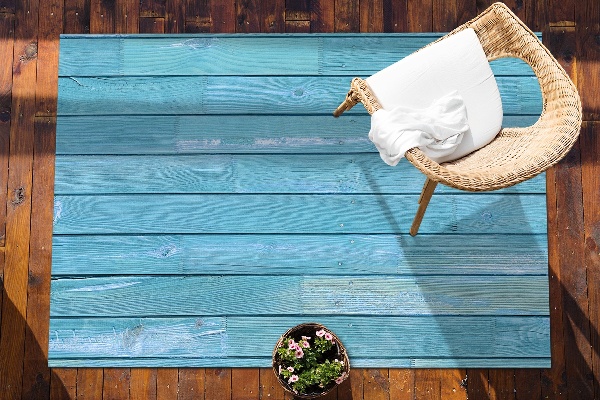 Outdoor garden carpet Blue