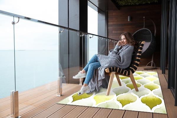 Modern terrace mat Moroccan lemon