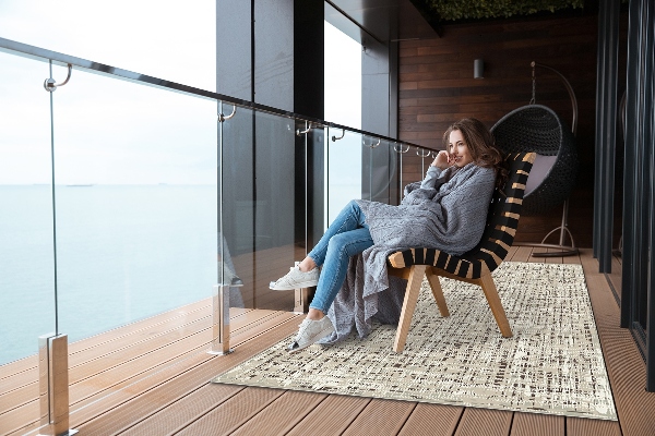 Outdoor mat for patio texture cloth