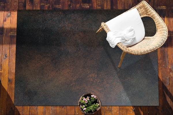 Outdoor carpet for terrace rusted sheet