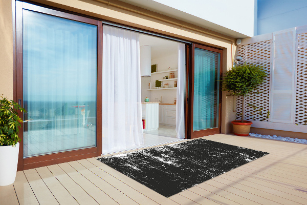 Beautiful outdoor mat Black scratched concrete