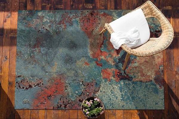 Garden rug amazing pattern corroded metal