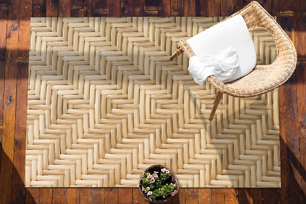 Outdoor carpet for terrace wicker texture