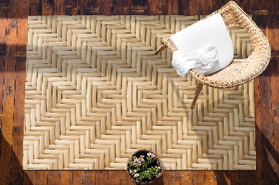 Outdoor carpet for terrace wicker texture