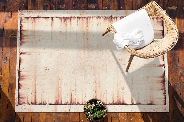 Modern balcony rug rust texture