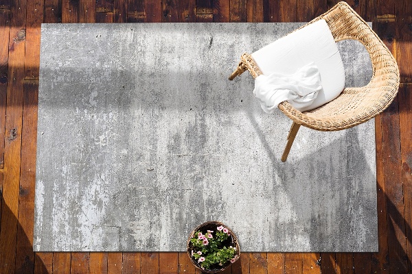 Modern outdoor carpet worn concrete