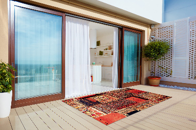 Balcony rug patchwork abstraction