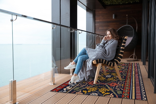 Outdoor carpet for terrace Floral boho