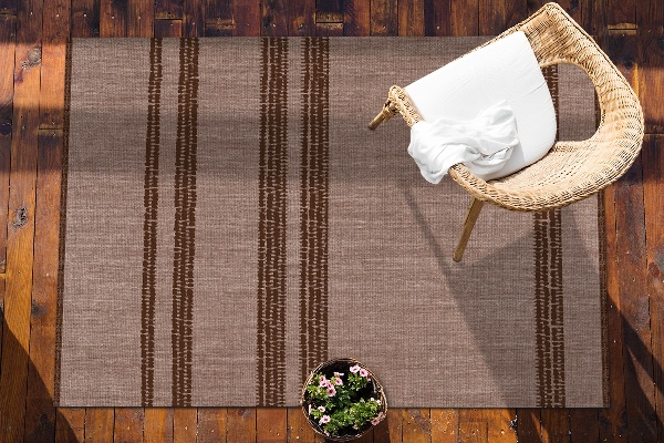Modern outdoor carpet Brown in lines