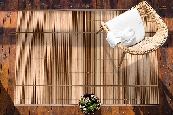 Terrace rug with print Cane