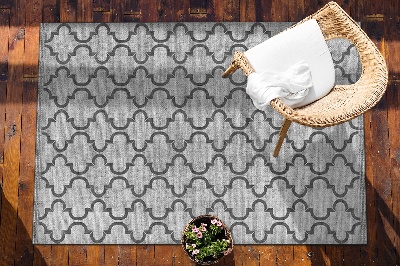 Garden rug Oriental geometric pattern