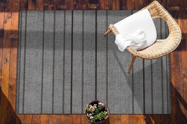 Outdoor carpet for balcony terrace gray stripes