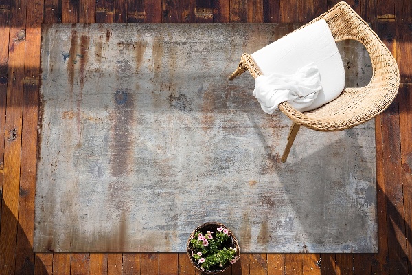 Outdoor carpet for balcony terrace metal rust