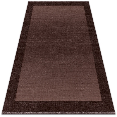 Outdoor rug for terrace brown frame
