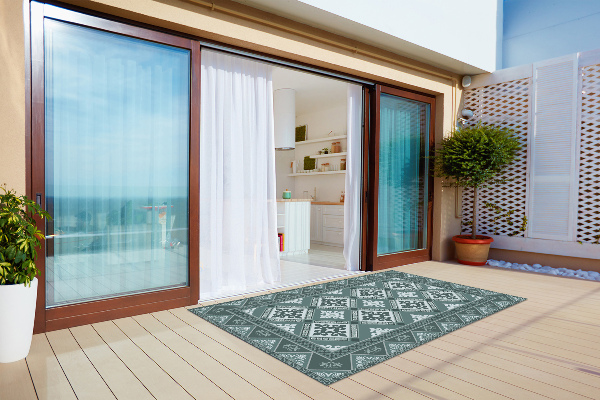 Modern outdoor rug Geometry and ornaments
