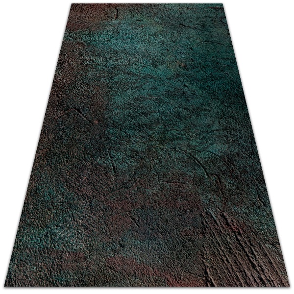 Modern outdoor rug Green brown concrete