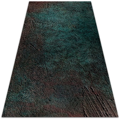 Modern outdoor rug Green brown concrete