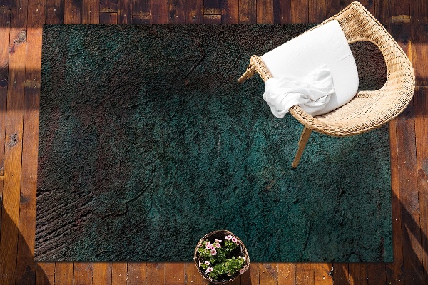 Modern outdoor rug Green brown concrete