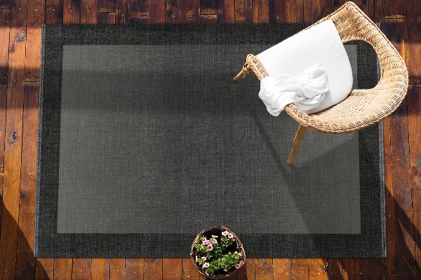 Outdoor carpet for balcony terrace gray frame