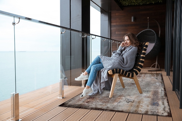 Modern balcony rug rusty sheet