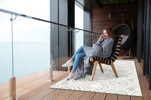 Outdoor garden carpet fish pattern