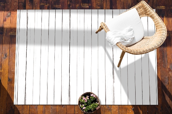 Modern balcony rug Old white boards