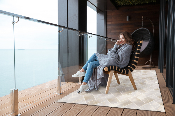 Outdoor mat for patio The marble panels