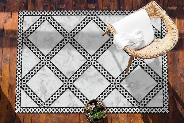 Modern balcony rug Marble pattern