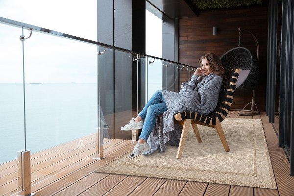 Balcony rug Moroccan clover