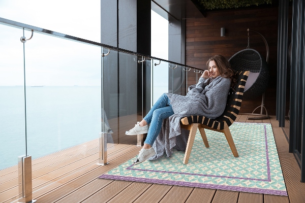 Outdoor terrace carpet Frame and wheels