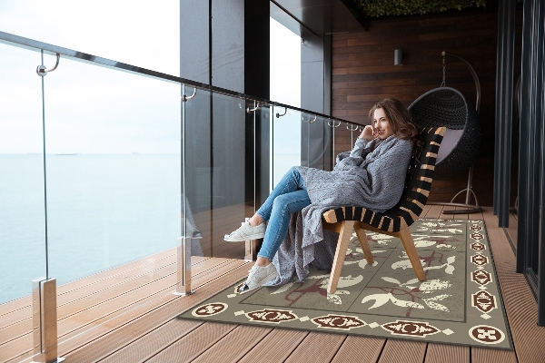 Modern outdoor carpet magnolia tiles