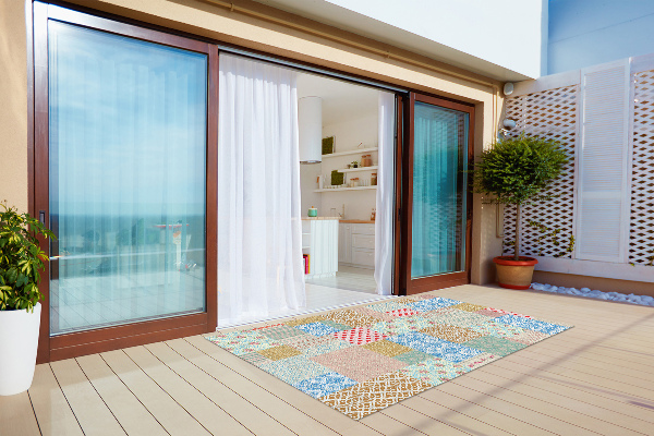 Beautiful outdoor mat Patchwork of different pieces
