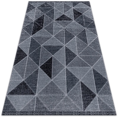 Modern terrace mat Squares and triangles