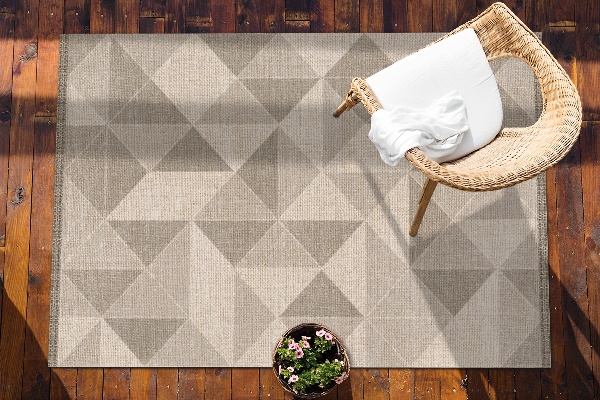 Modern terrace mat Triangles and squares