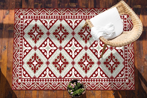 Carpet for terrace garden balcony flowery pattern