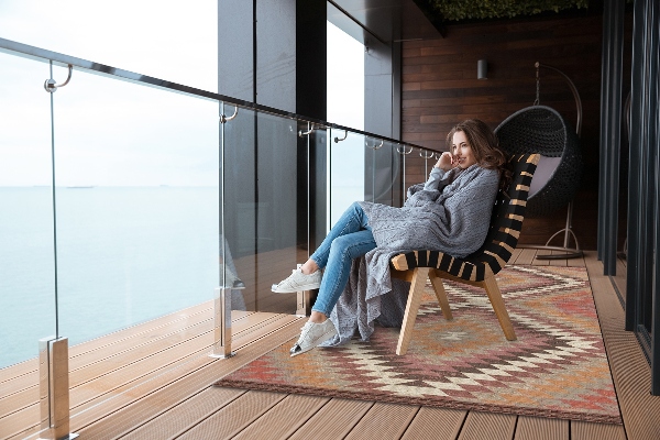 Outdoor rug for terrace Turkish pattern