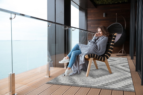 Outdoor rug for terrace Turkish pattern