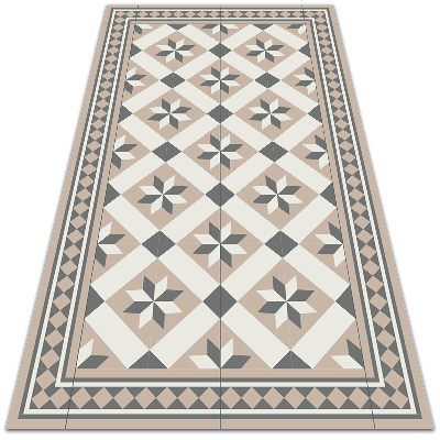Modern outdoor rug eight-pointed star