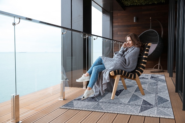 Outdoor garden rug 3D Solids