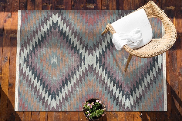 Modern terrace mat parallelograms pattern