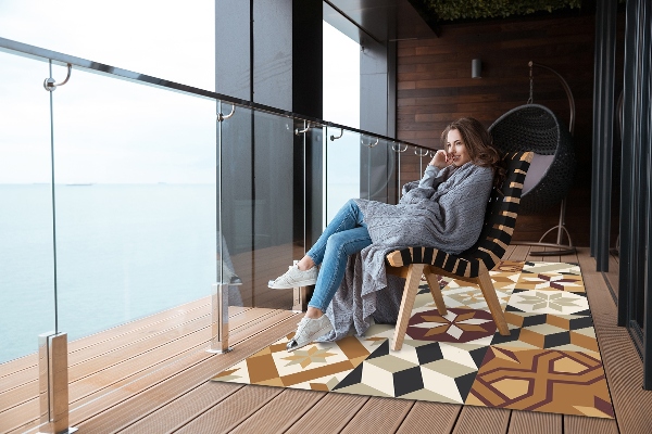 Outdoor carpet for balcony terrace Mix patterns