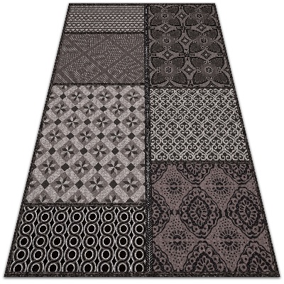 Printed carpet for terrace patio The combination of different designs