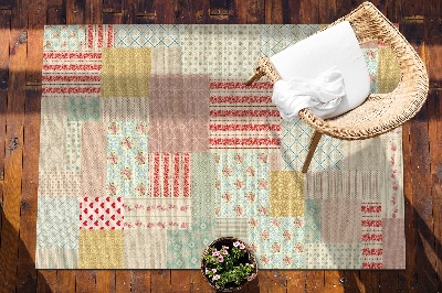Outdoor carpet for terrace colorful patchwork