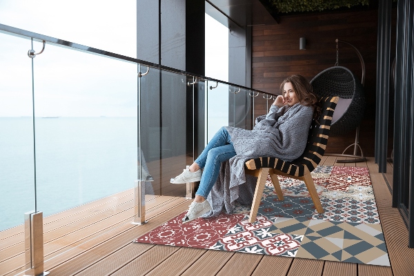Outdoor mat for patio a variety of patterns