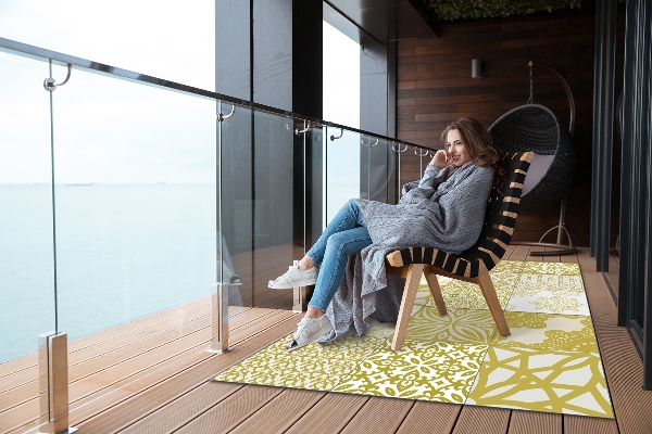 Modern outdoor carpet ethnic motifs