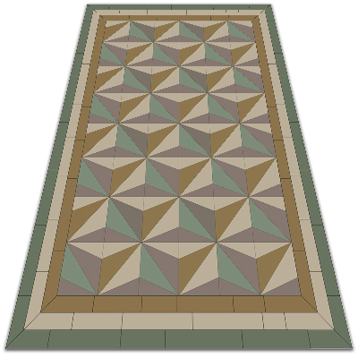 Outdoor terrace carpet 3D triangles