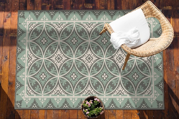 Modern outdoor carpet Retro circle pattern